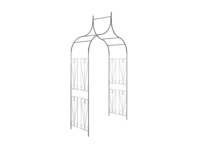 Arco de jardim Plantas trepadeiras com desenho de estaca Verde escuro