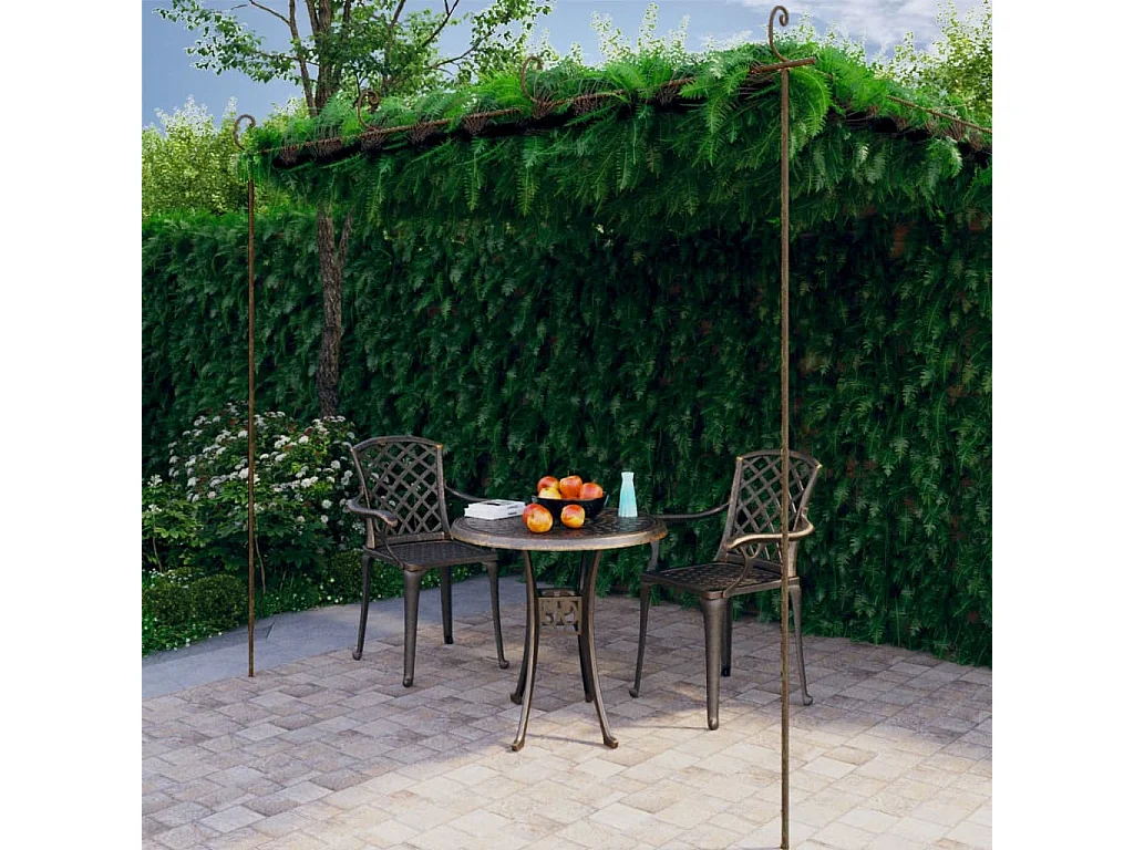 Gartenpergola Antikbraun 4x3x2,5 m Eisen