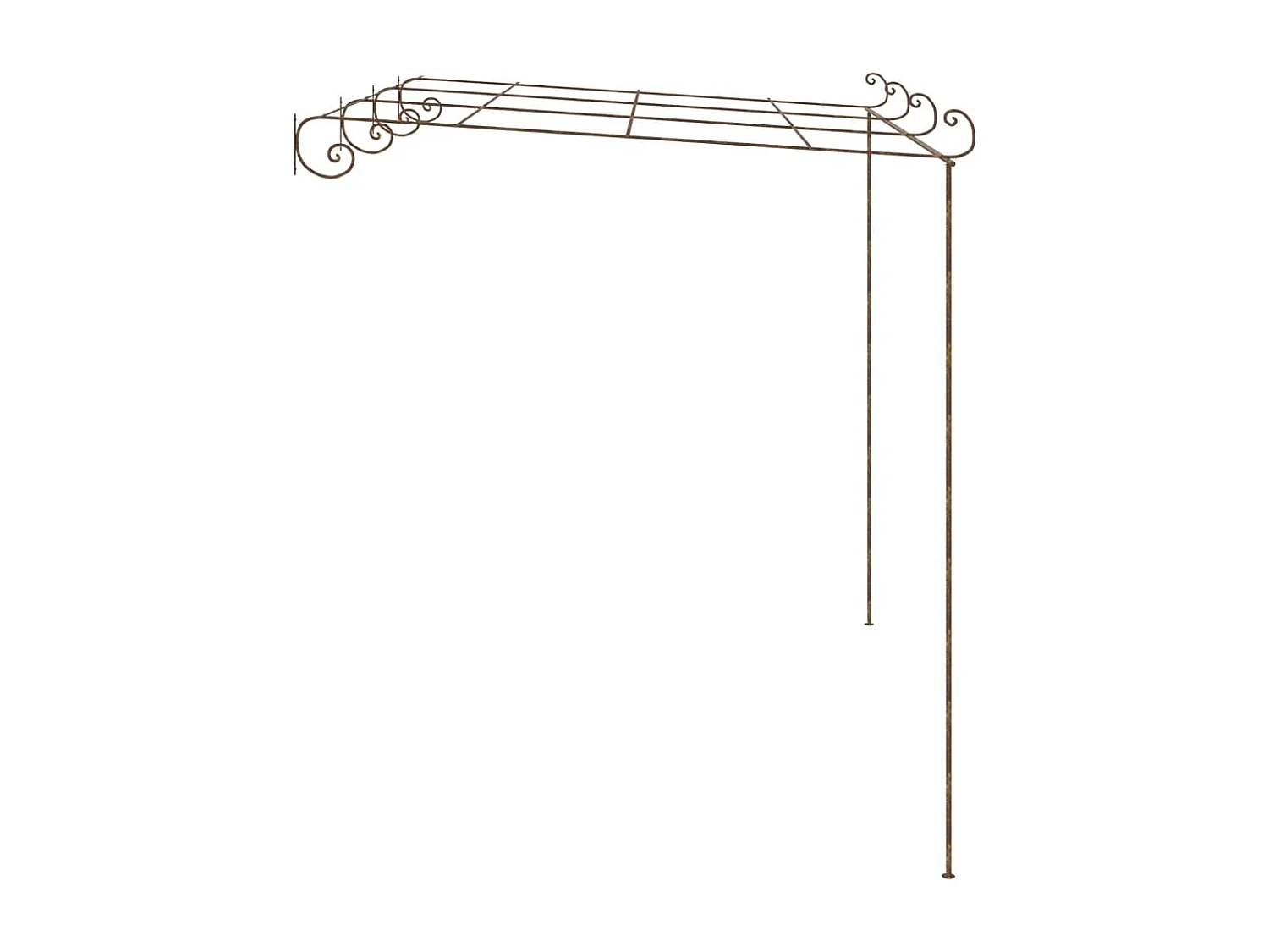 Gartenpergola Antikbraun 4x3x2,5 m Eisen