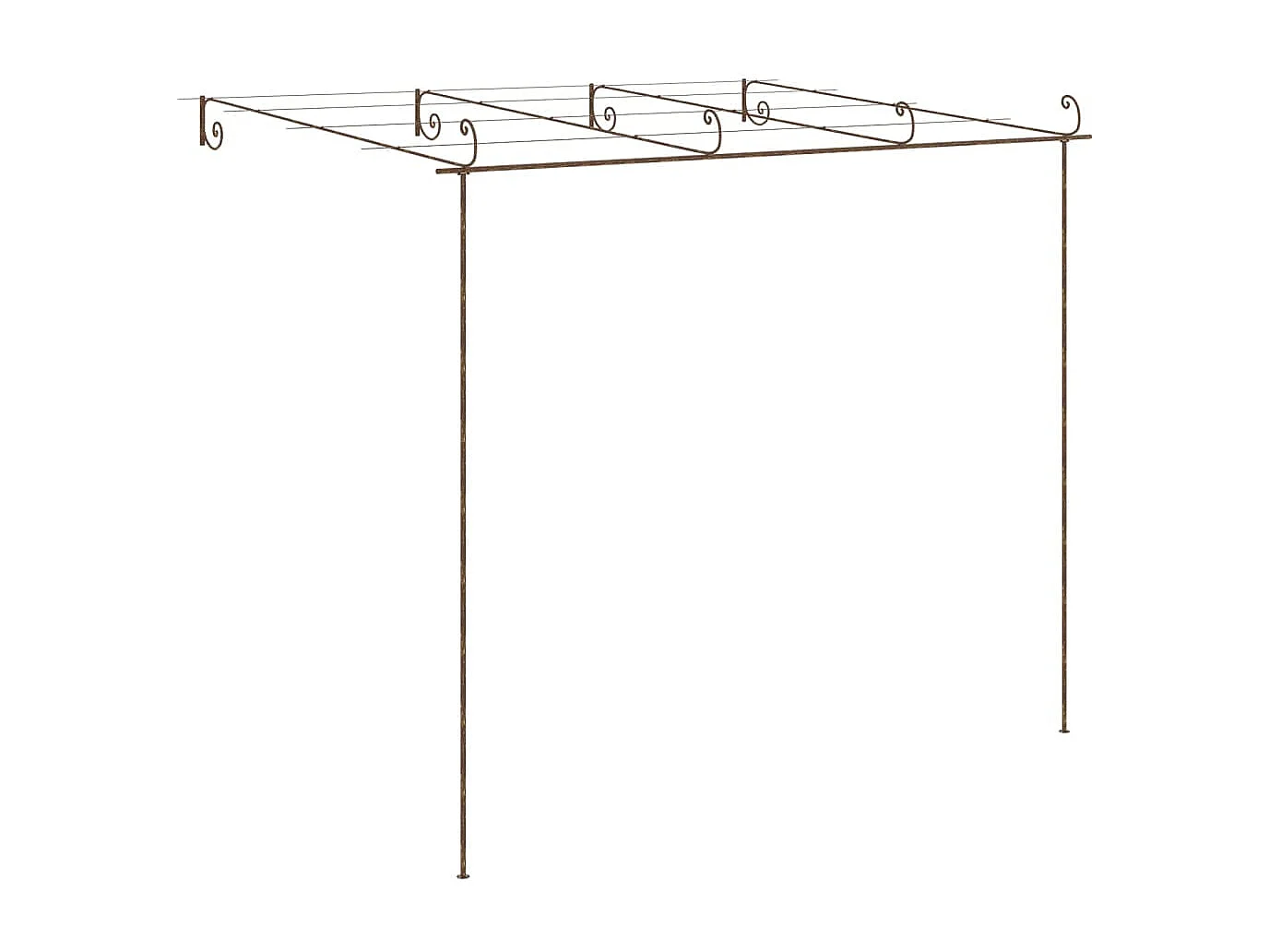 Pergola de jardin Marron antique 4x3x2,5 m Fer