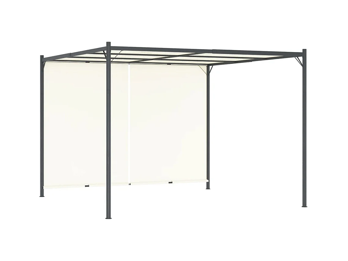 Pergola avec toit réglable Crème Blanc 3x3 m Acier