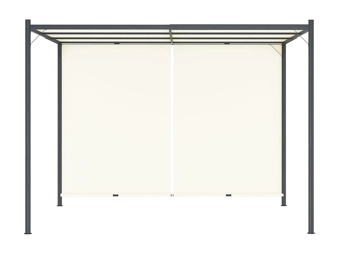 Pergola avec toit réglable Crème Blanc 3x3 m Acier