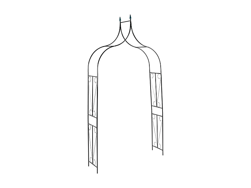 Arco da giardino Verde scuro 120x38x258 cm Ferro