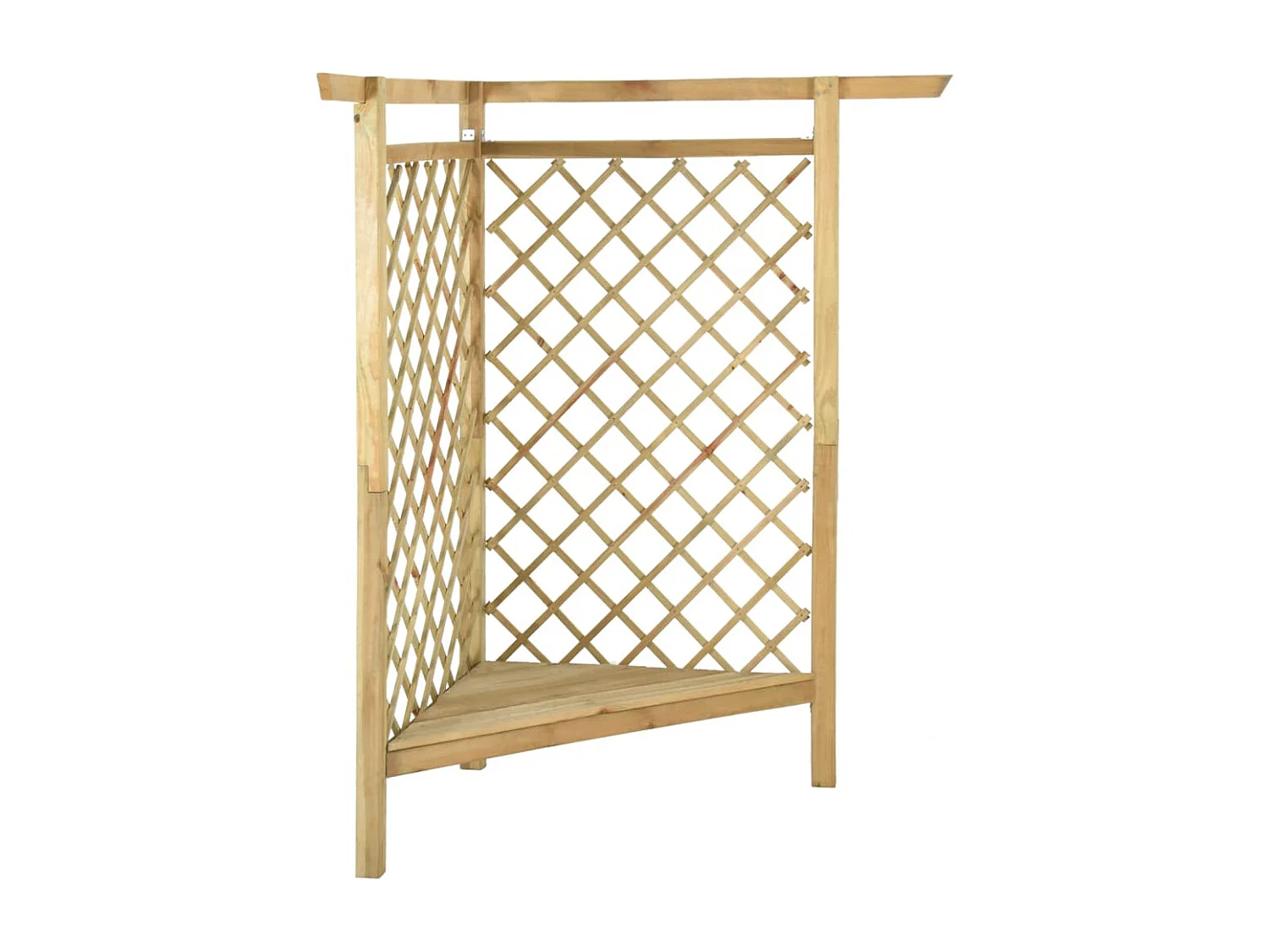 Eckpergola mit Bank 166x81x174 cm Imprägniertes Kiefernholz