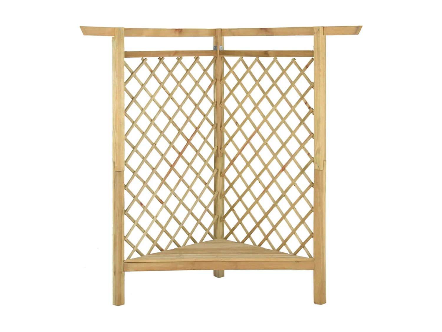 Eckpergola mit Bank 166x81x174 cm Imprägniertes Kiefernholz