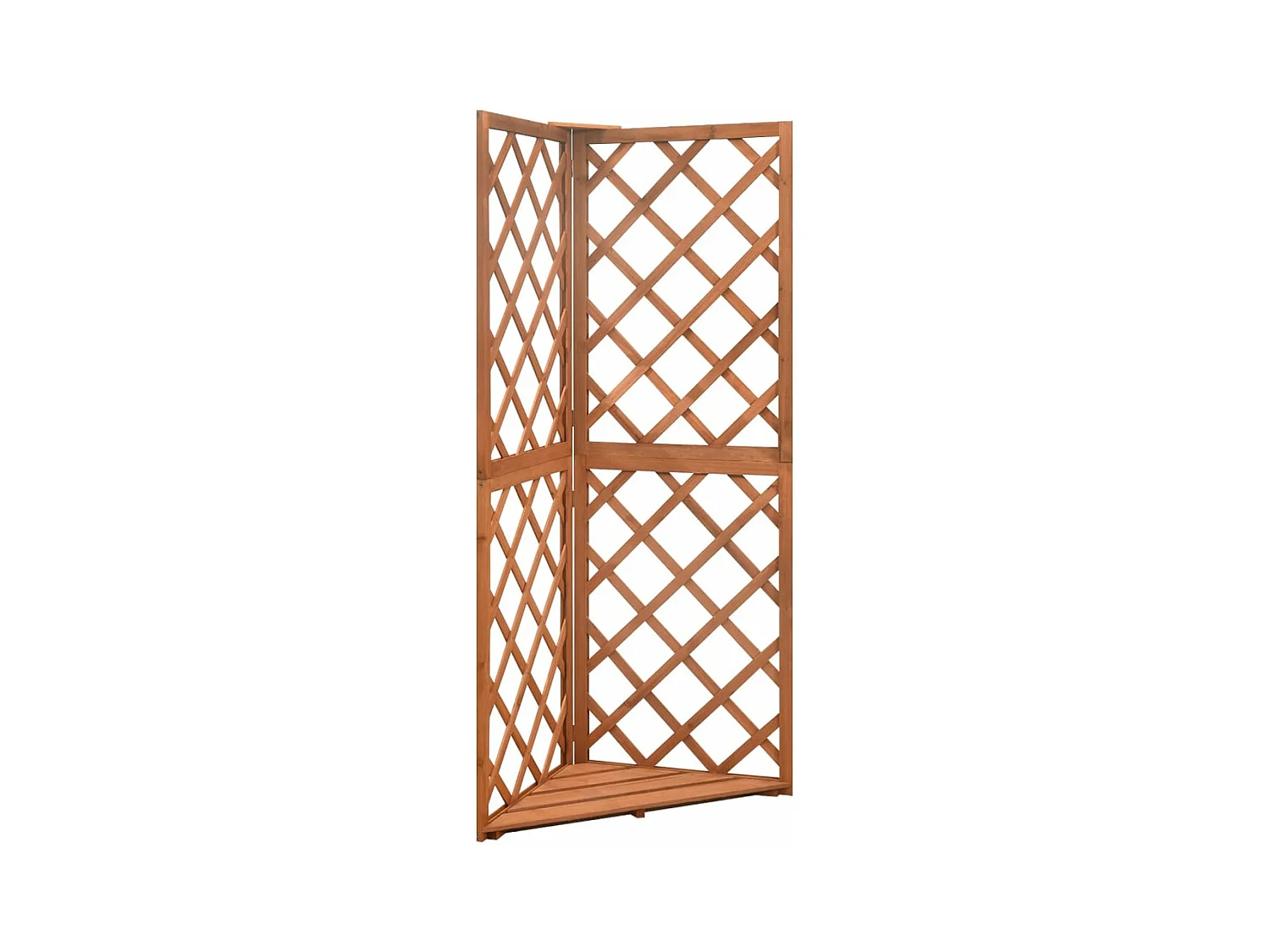 Treillis d'angle 50x50x145 cm Bois de sapin massif