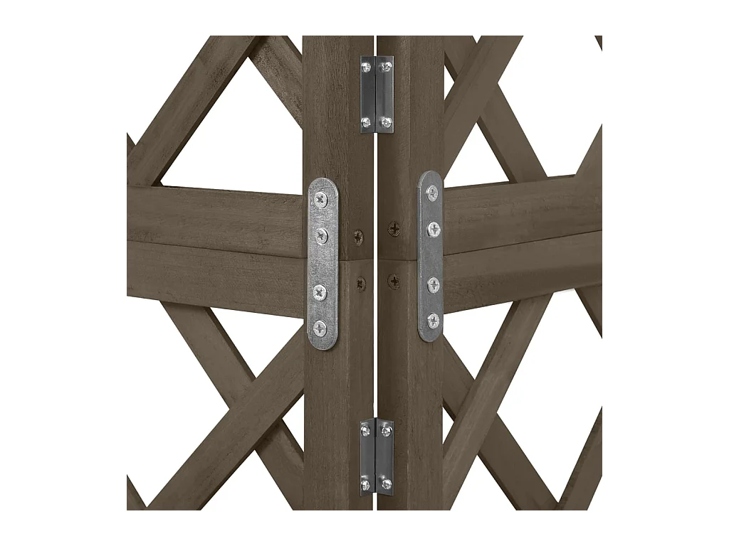 Treillis d'angle Gris 50x50x145 cm Bois de sapin massif