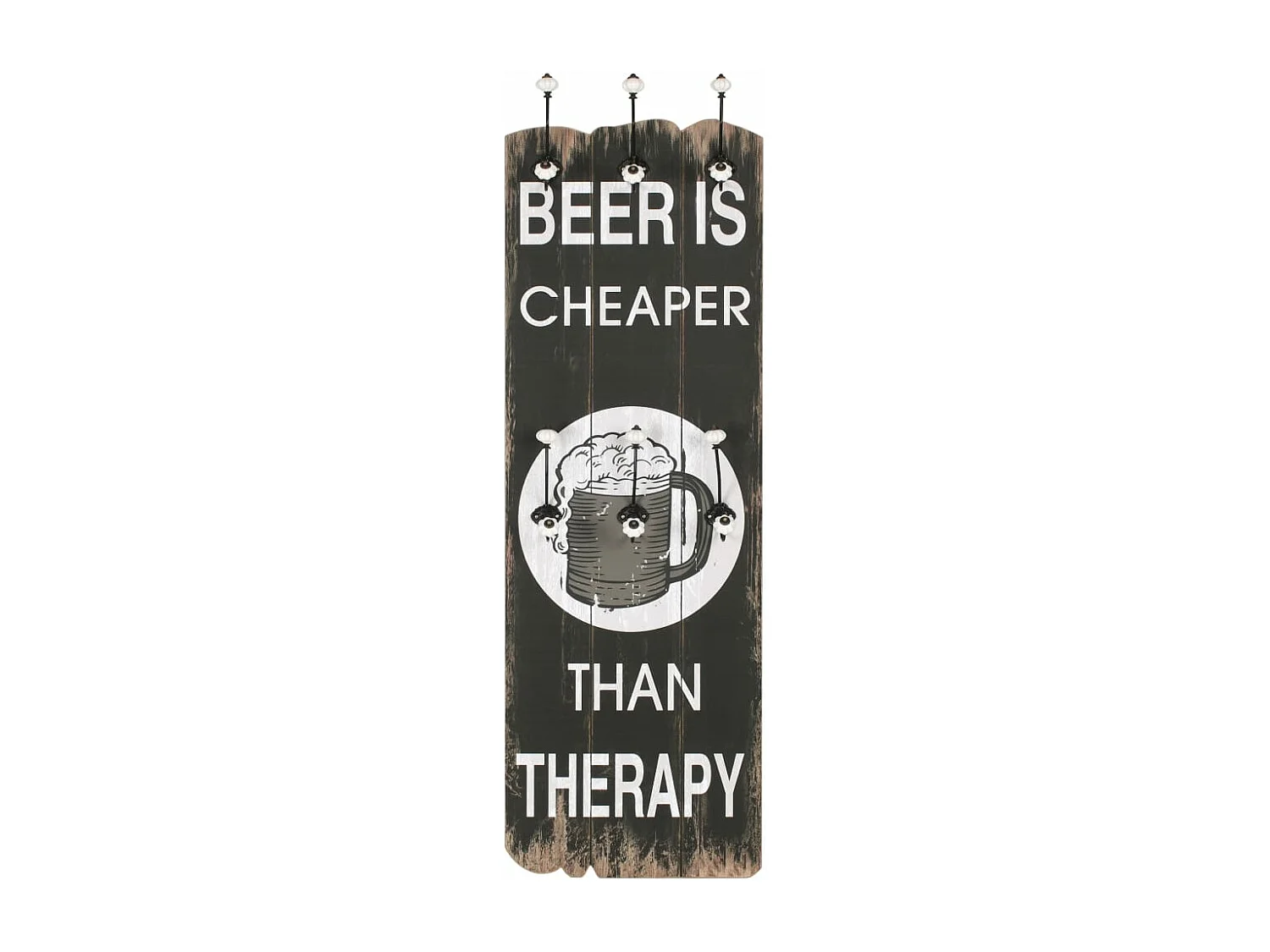 Porte-manteau mural avec 6 crochets 120x40 cm