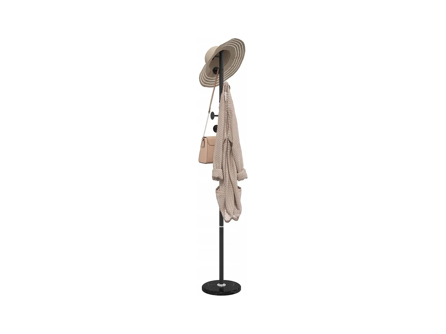 Porte-manteau noir 176 cm fer enduit de poudre