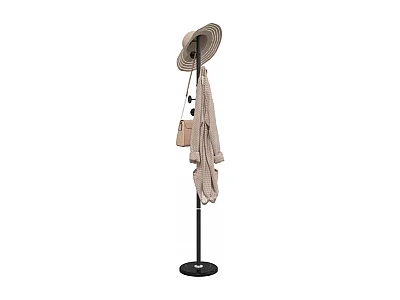 Porte-manteau noir 176 cm fer enduit de poudre