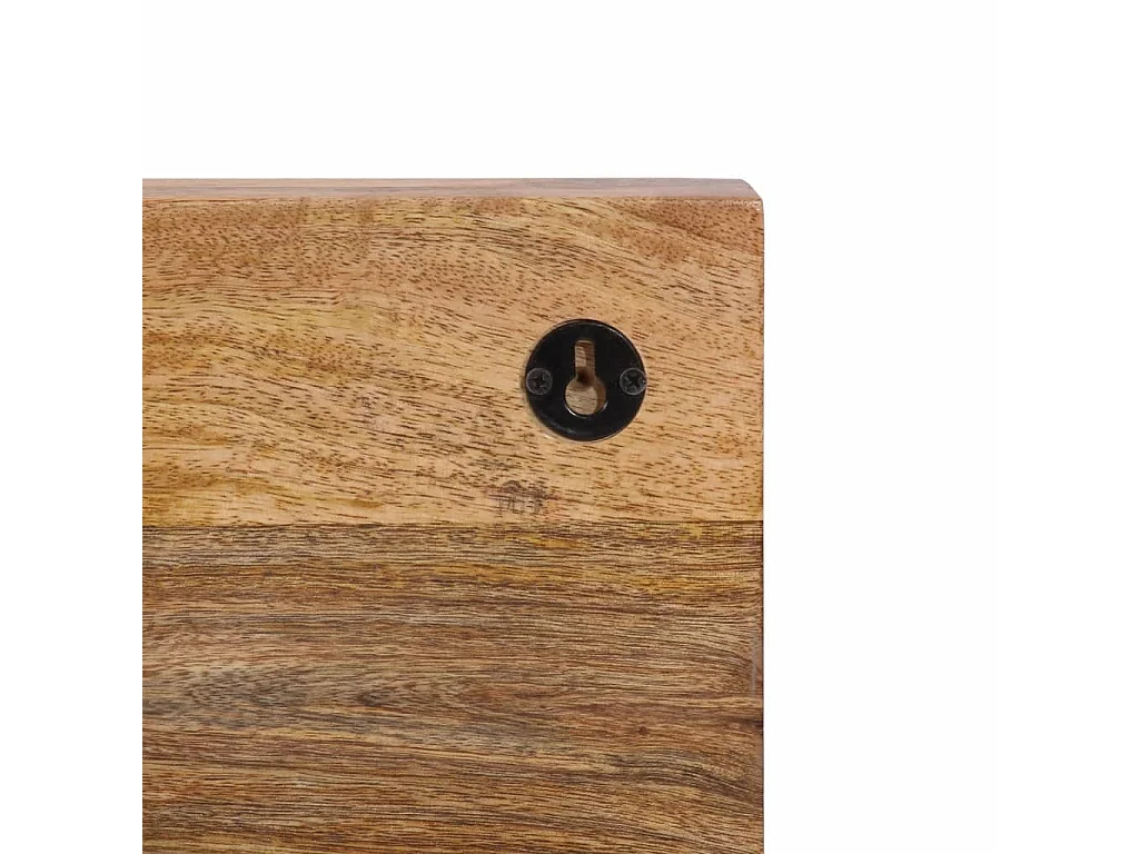 Porte-manteau mural avec 5 crochets bois de manguier massif