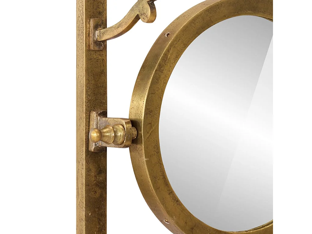 Gepäckträger mit Kleiderbügeln und Wandspiegel aus Aluminium