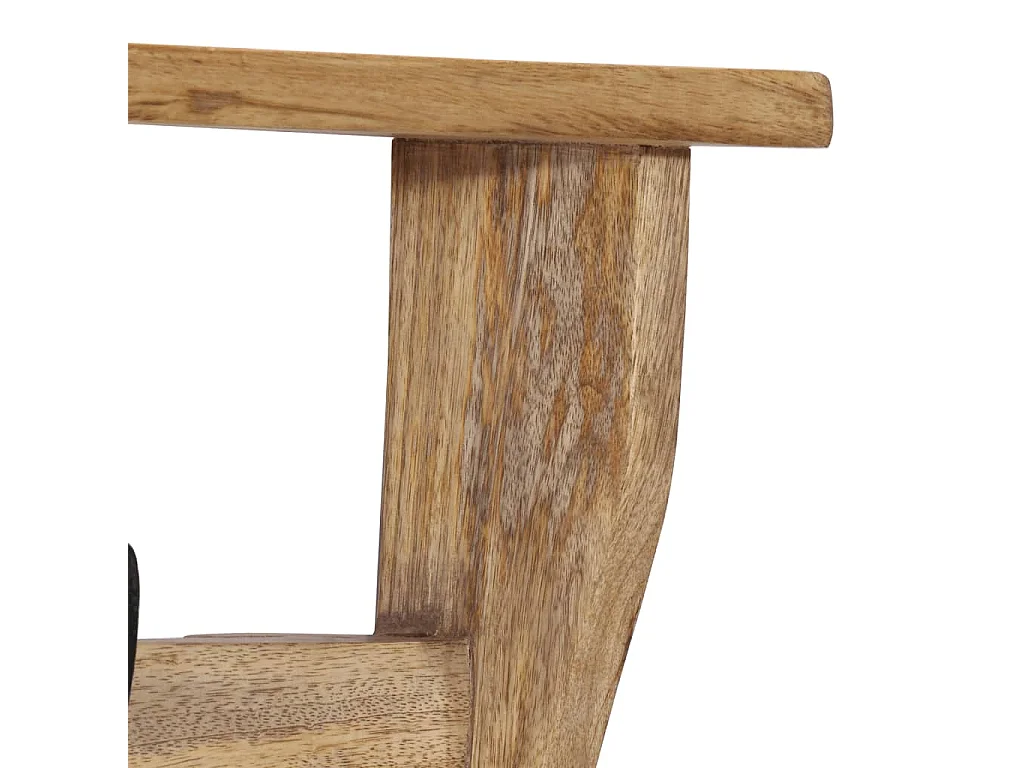 Wandgarderobe mit 4 Haken aus massivem Mangoholz