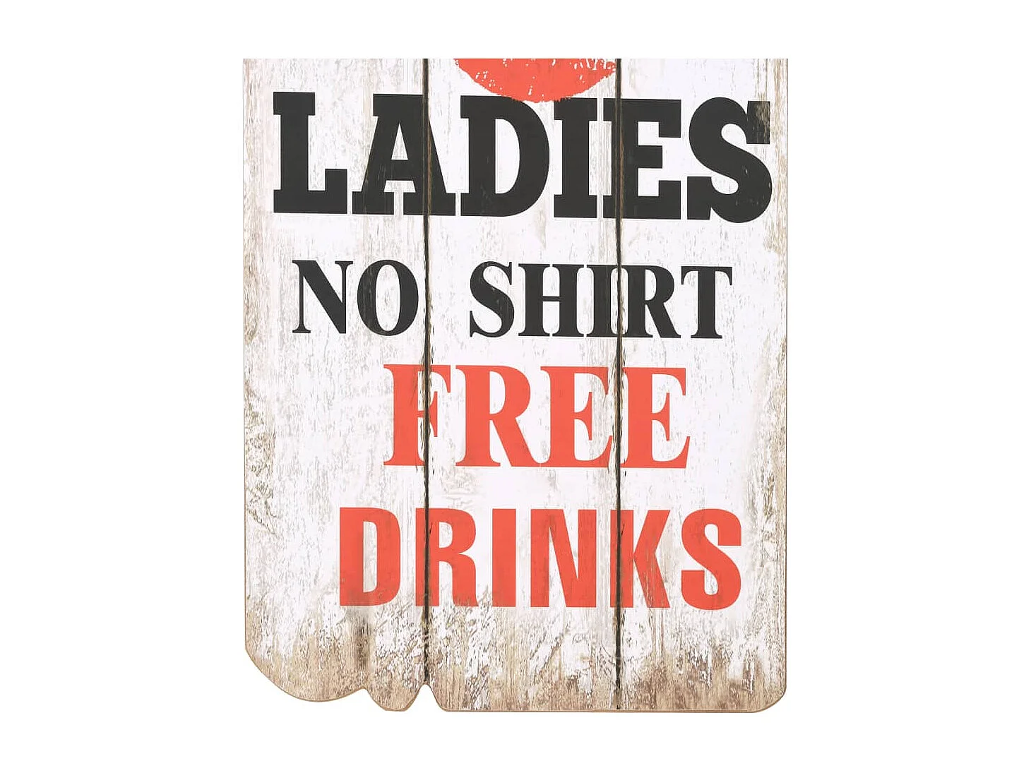 Cabide de parede com 6 ganchos 120 x 40 cm MEN LADIES