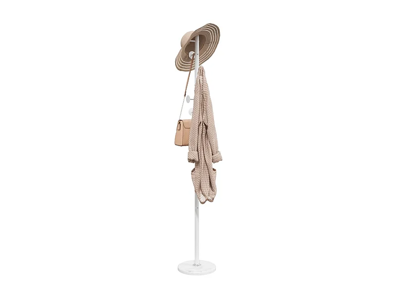 Porte-manteau blanc 176 cm fer enduit de poudre