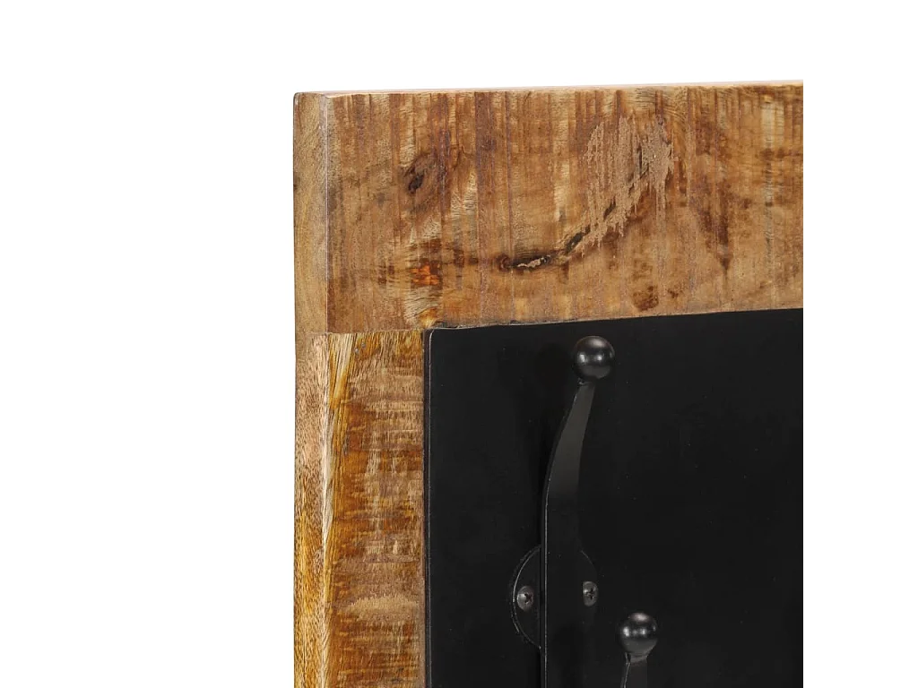 Porte-manteau mural avec 6 crochets bois de manguier massif