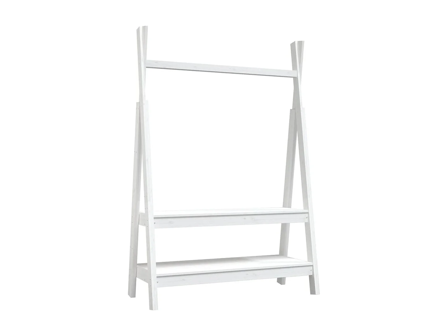 Porte-vêtements Blanc 100x45,5x150 cm Bois de pin massif