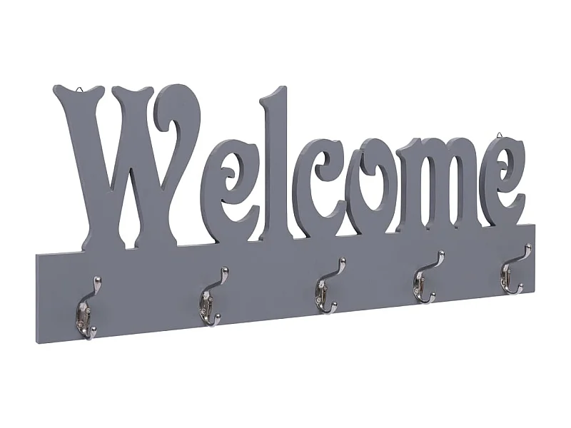 Appendiabiti da parete WELCOME Grigio 74x29,5 cm