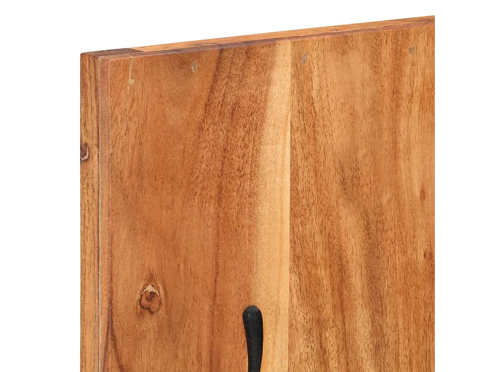 Perchero de pared 2 piezas 36x3x110 cm Madera maciza de acacia