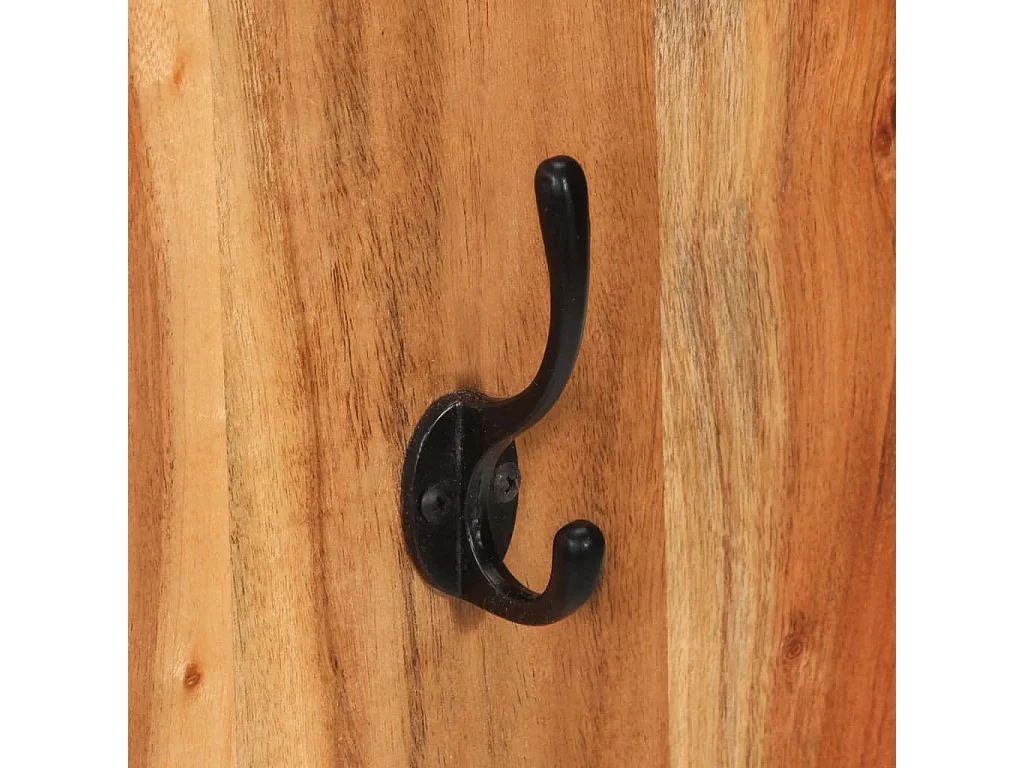 Perchero de pared 2 piezas 36x3x110 cm Madera maciza de acacia