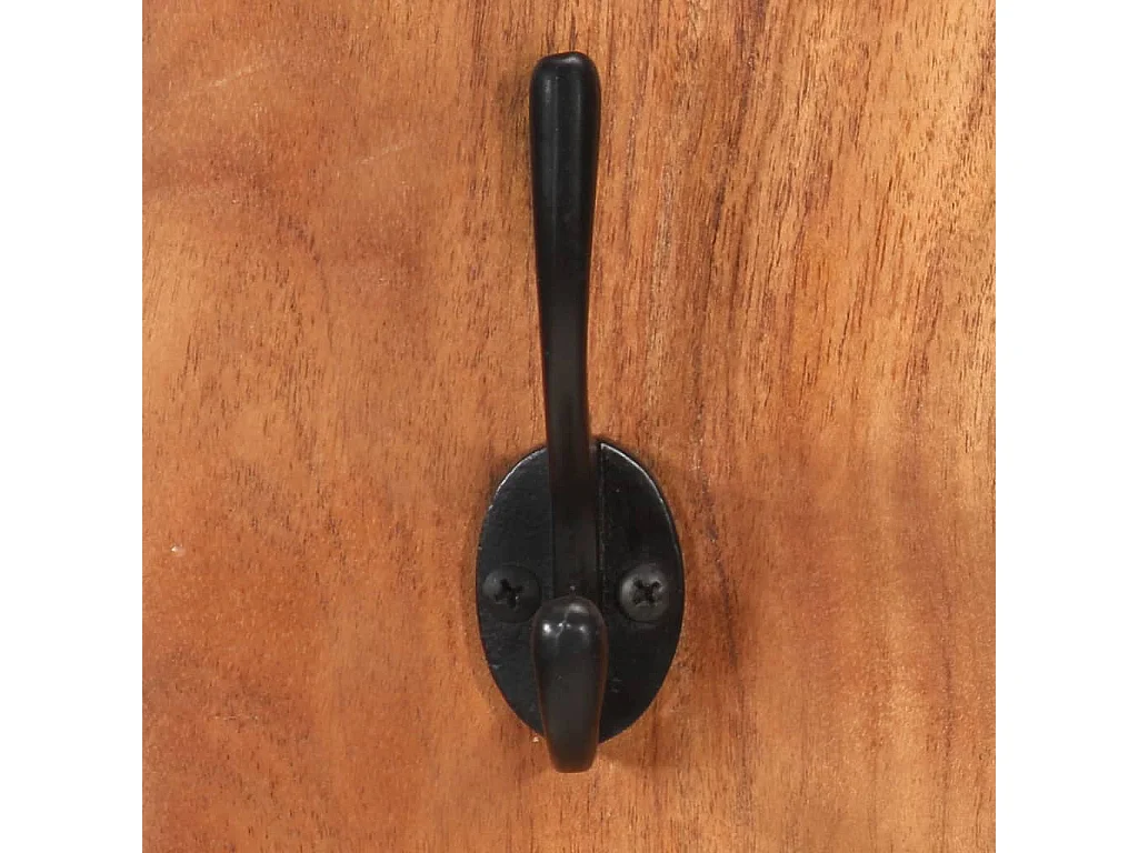 Perchero de pared 2 piezas 36x3x110 cm Madera maciza de acacia