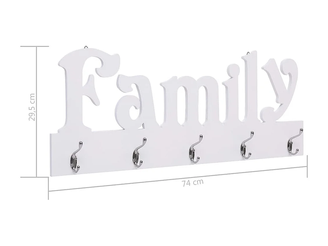 Cabide de parede FAMILY 74x29,5 cm