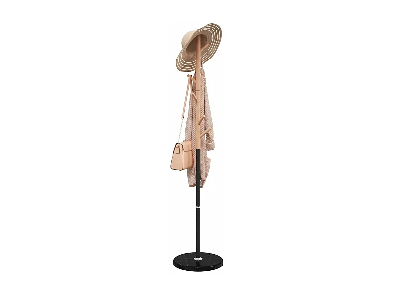 Porte-manteau noir 172 cm fer enduit de poudre