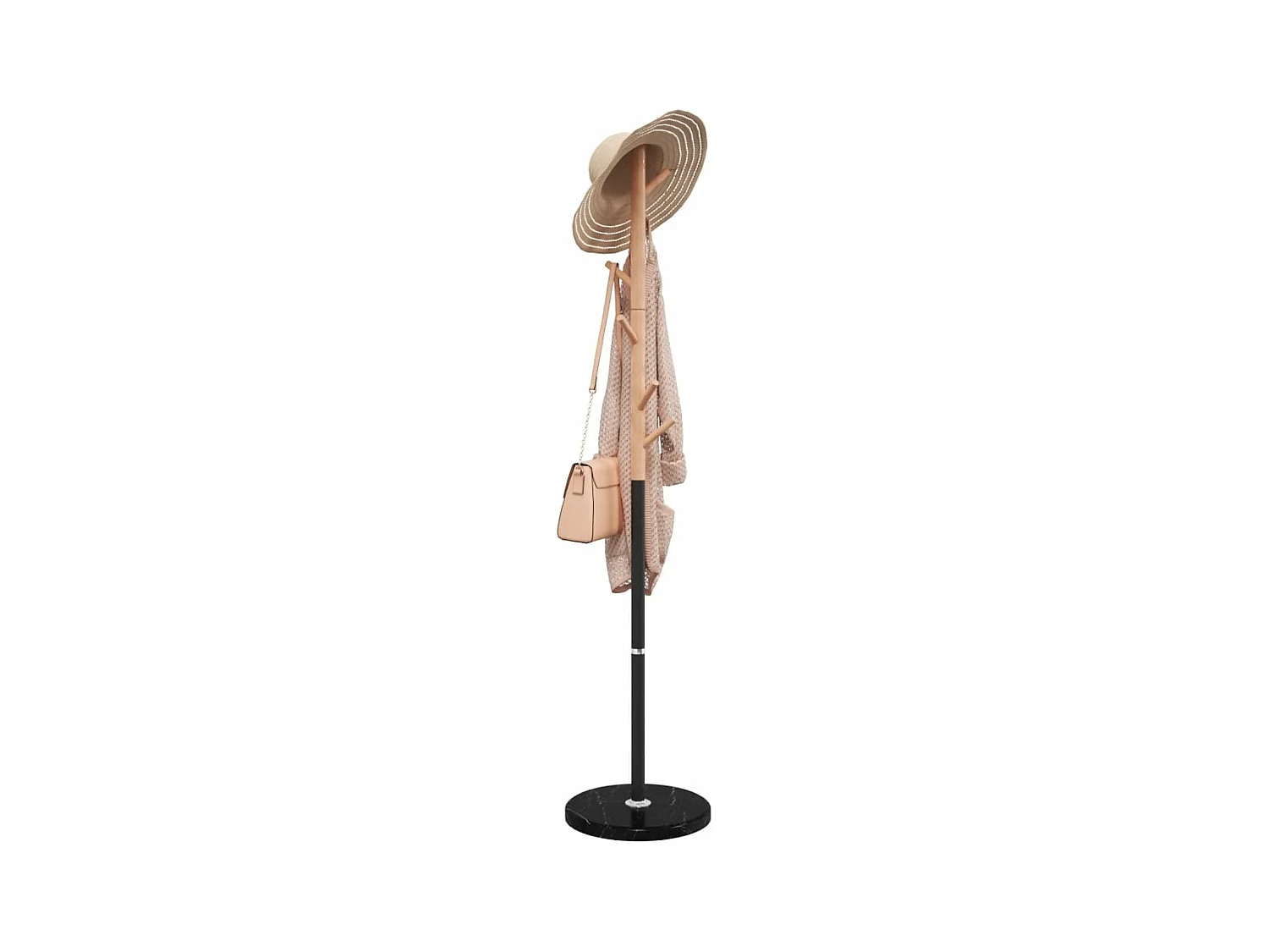 Porte-manteau noir 172 cm fer enduit de poudre