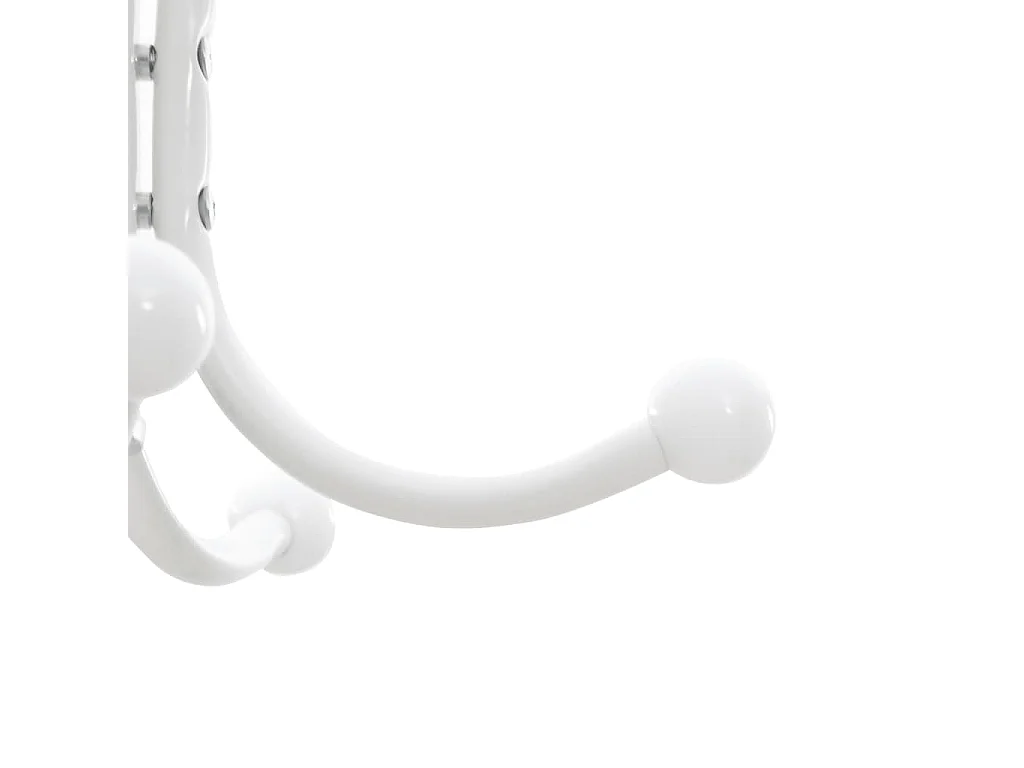 Porte-manteau avec porte-parapluie blanc fer enduit de poudre