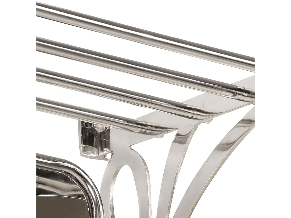 Porte-bagages avec cintres et miroir mural aluminium