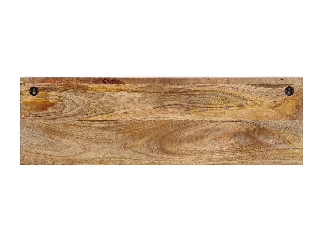 Porte-manteau mural avec 5 crochets bois de manguier massif