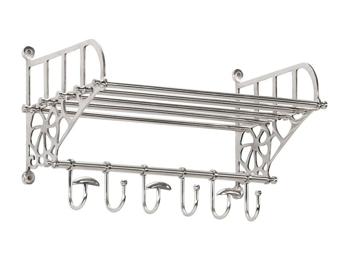 Portaequipajes con colgadores de pared de aluminio.