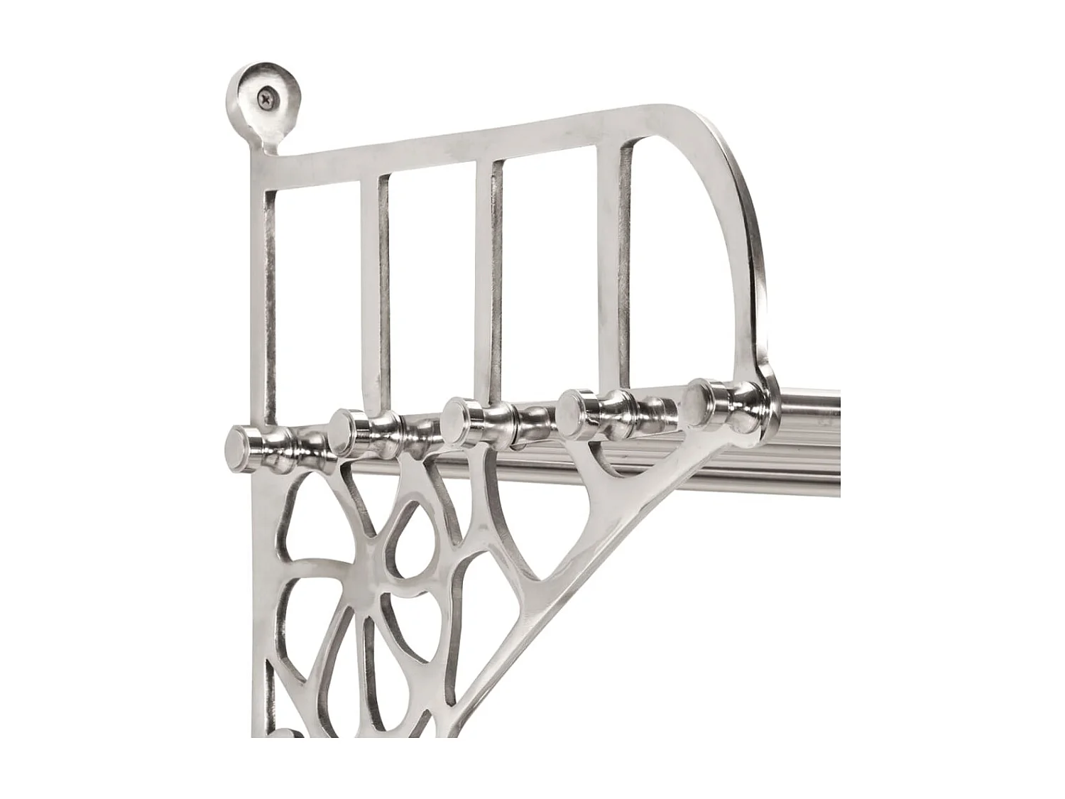 Portaequipajes con colgadores de pared de aluminio.
