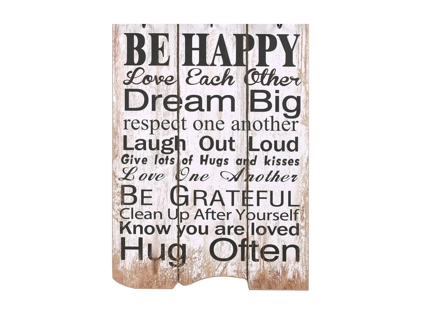 Porte-manteau mural avec 6 crochets 120 x 40 cm FAMILY RULES