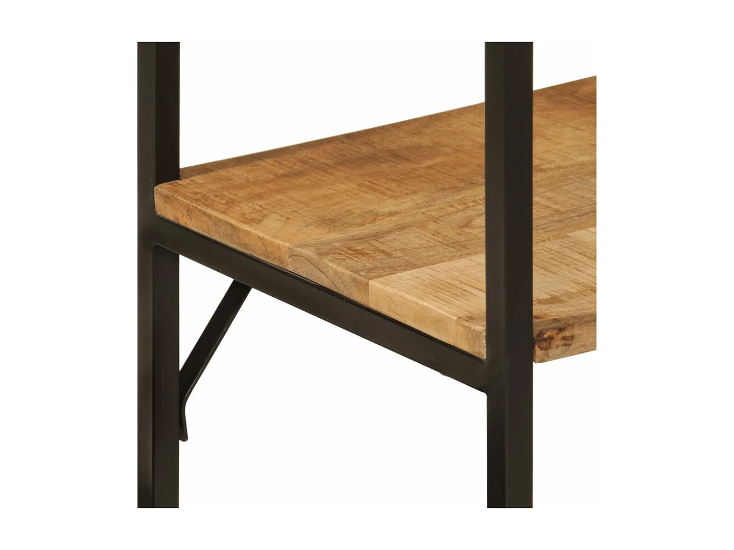 Perchero y baldas 90x40x190cm madera mango y hierro