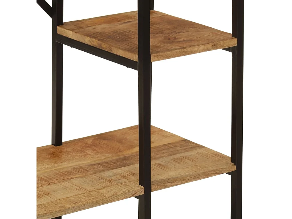 Perchero y baldas 90x40x190cm madera mango y hierro