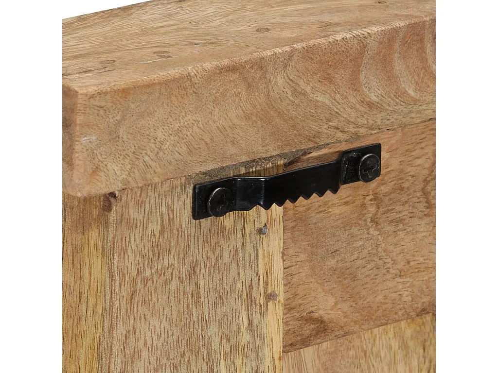 Appendiabiti 2 pz. Legno massello di mango 38x100 cm