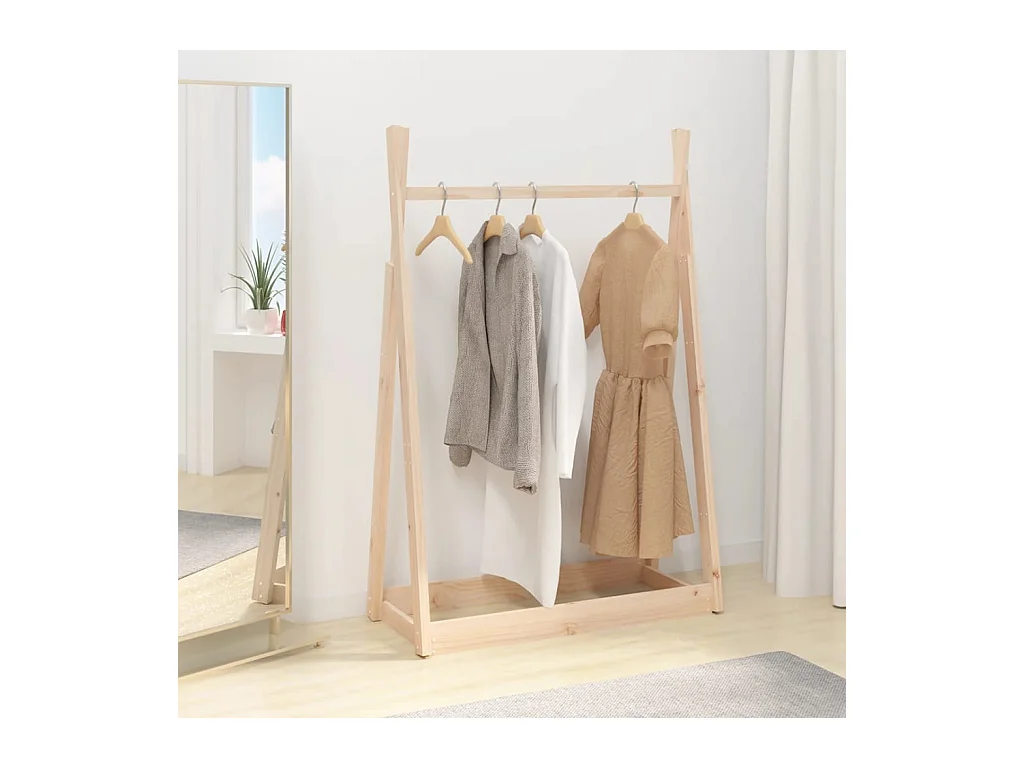 Porte-vêtements 100x45x150 cm Bois de pin massif
