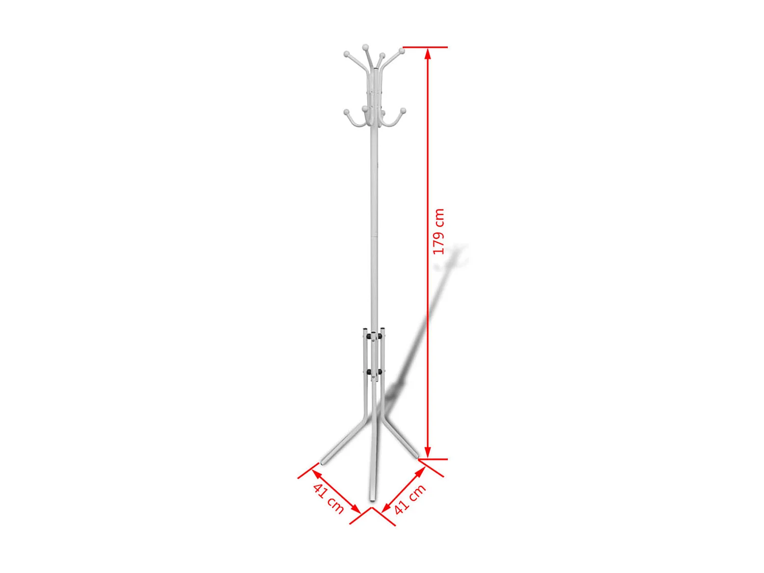 Portemanteau sur pied métal blanc