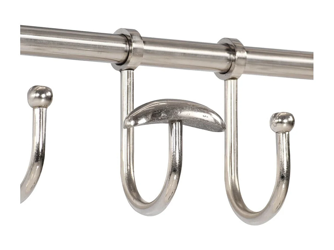 Porte-bagages avec cintres et miroir mural aluminium