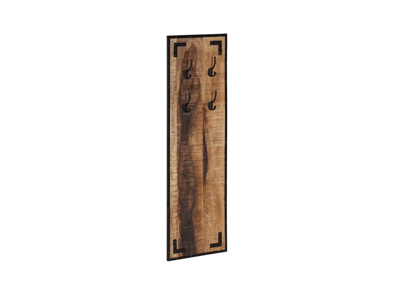 Porte-manteau 35x8x110 cm bois de manguier massif brut