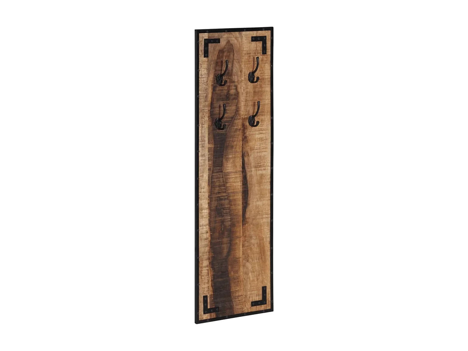 Porte-manteau 35x8x110 cm bois de manguier massif brut