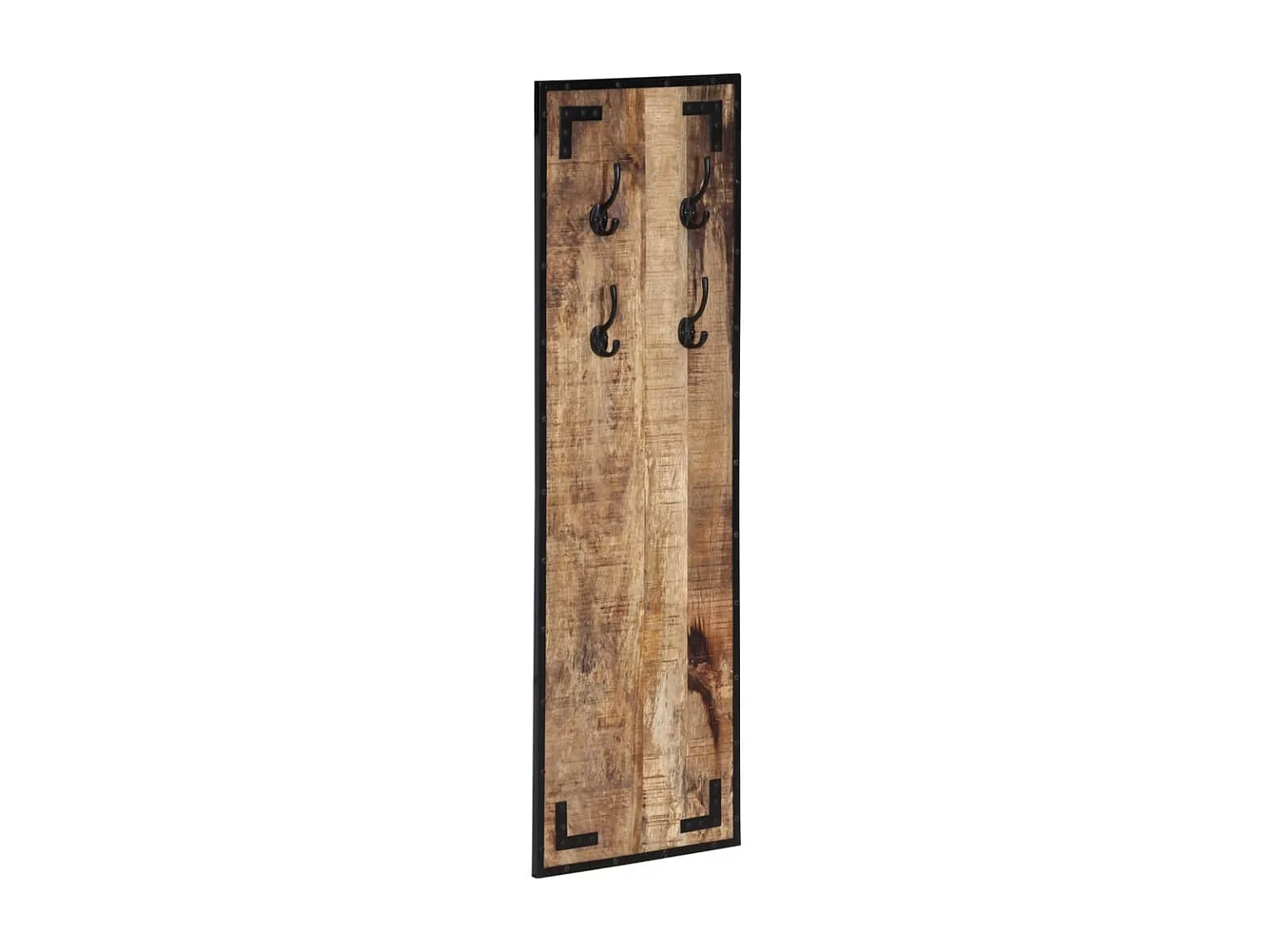 Porte-manteau 35x8x110 cm bois de manguier massif brut