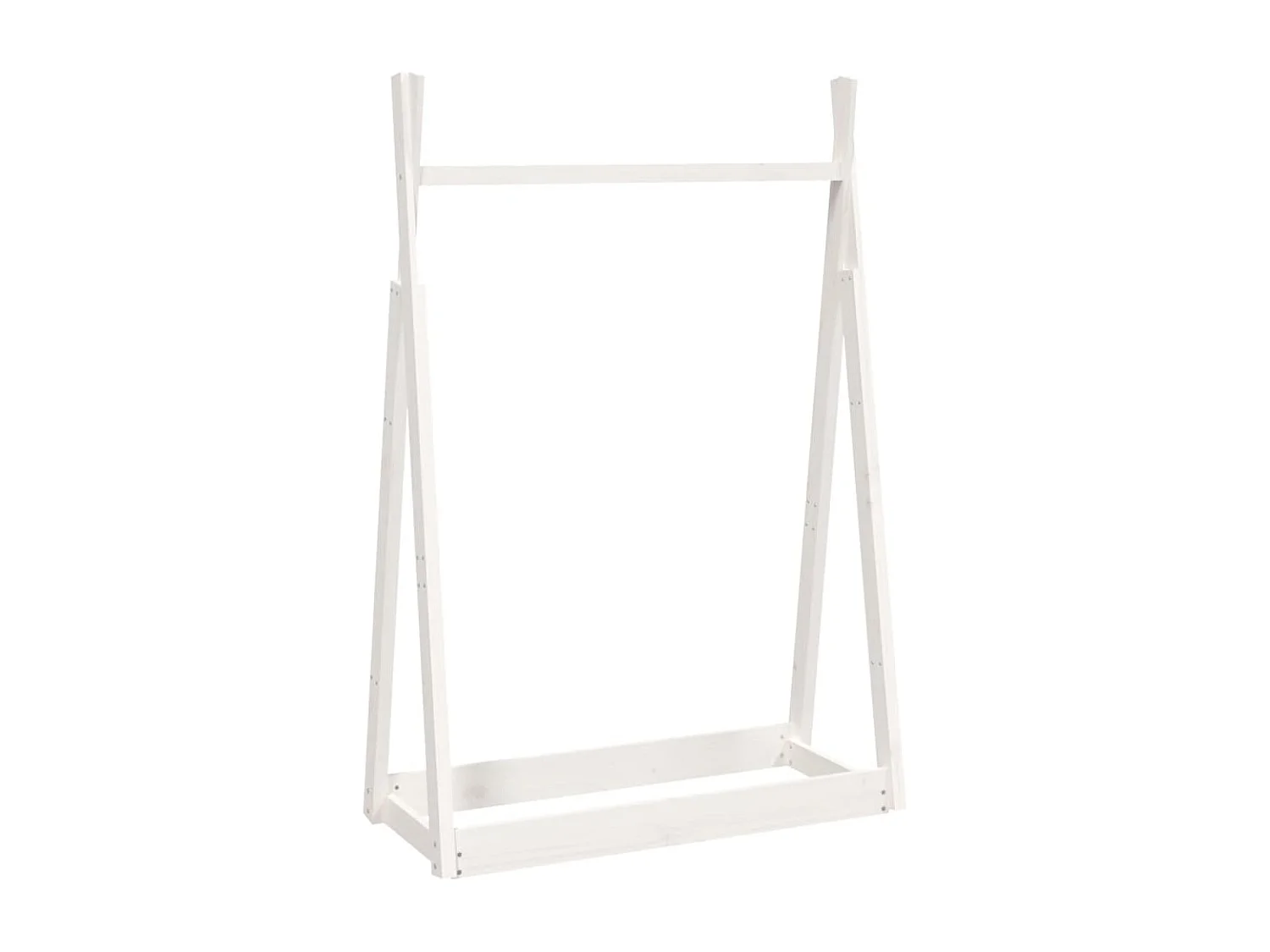 Porte-vêtements Blanc 100x45x150 cm Bois de pin massif