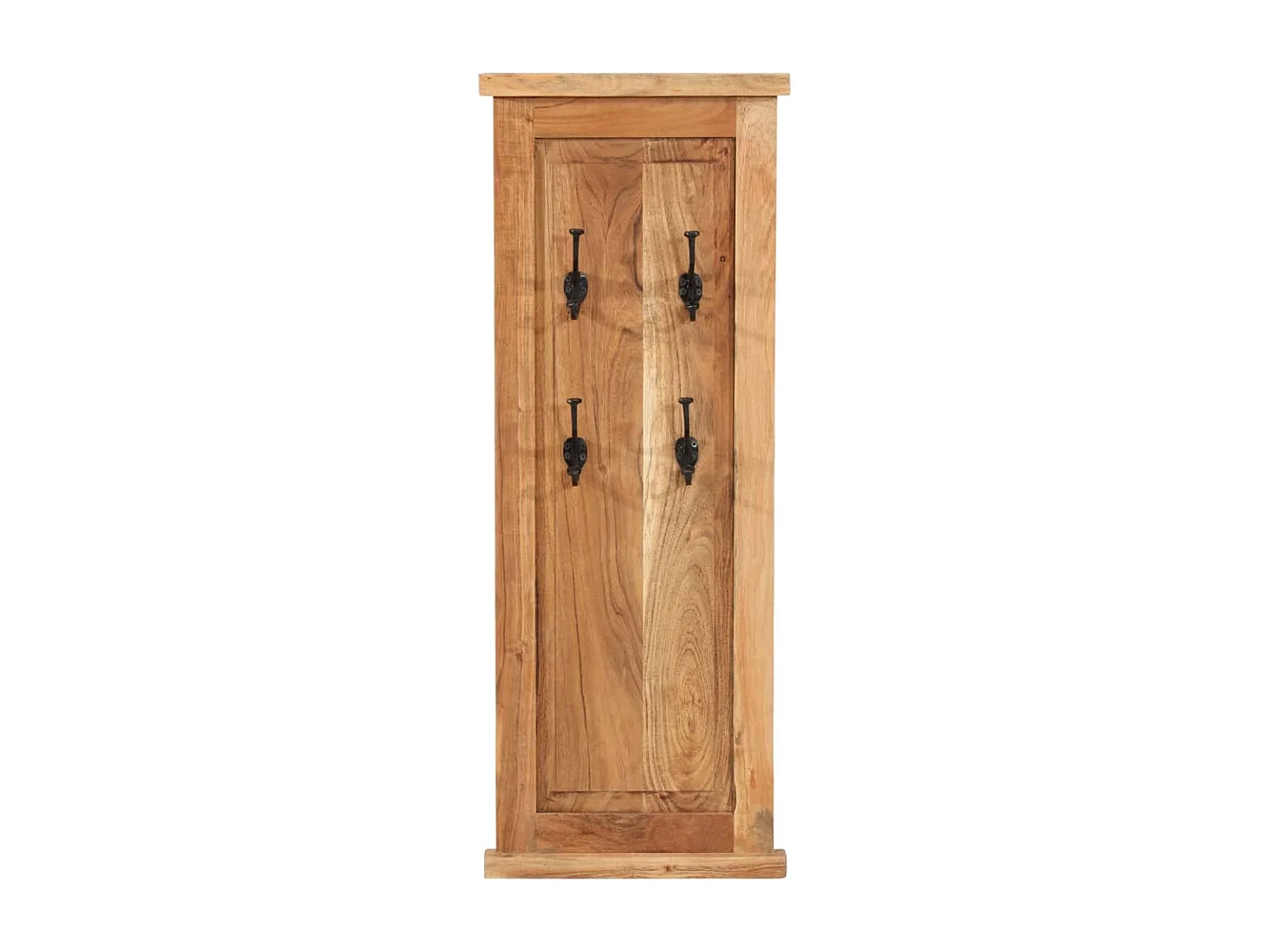 Porte-manteaux 2 pcs Bois massif d'acacia 38x100 cm