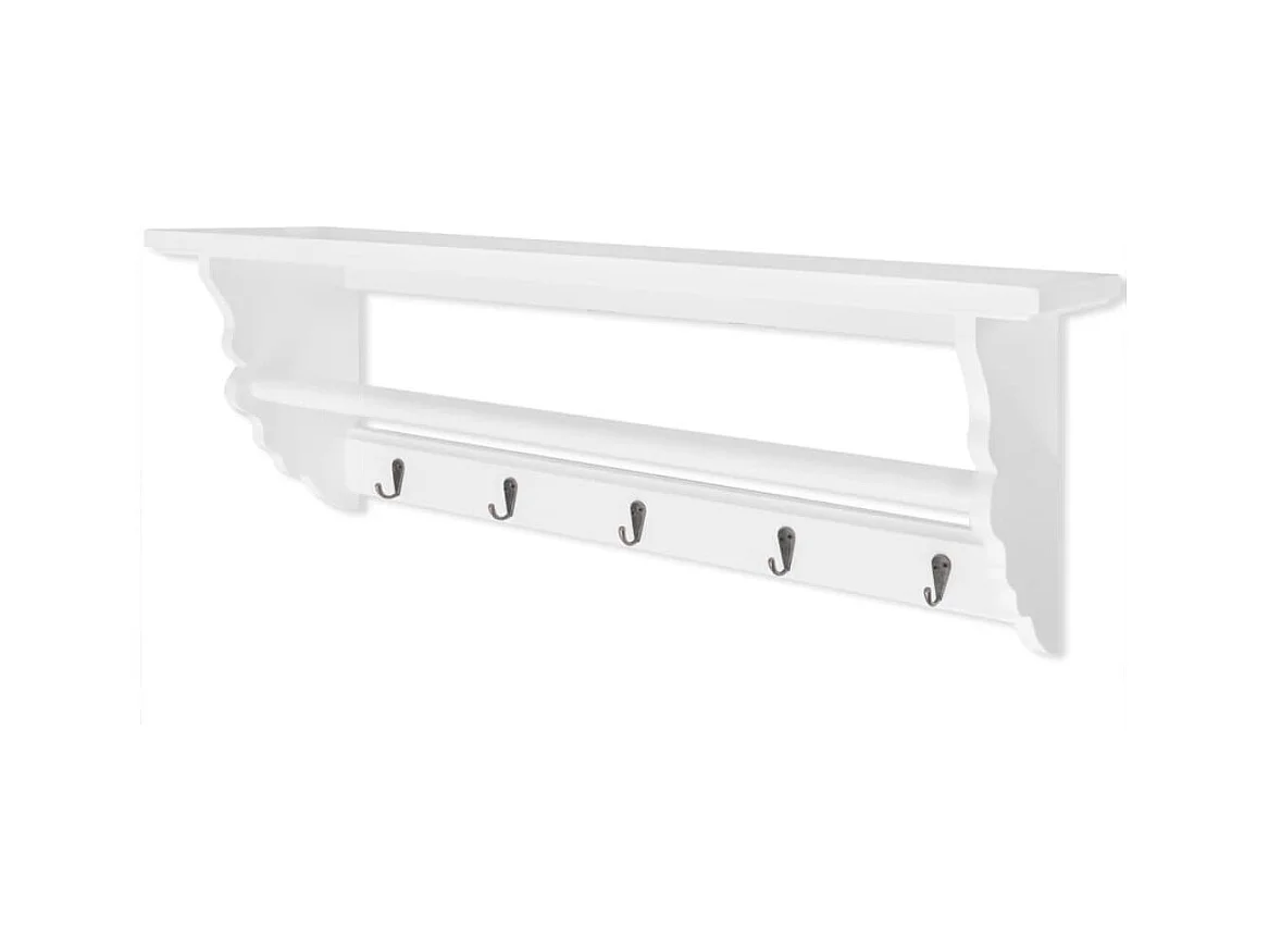 Porte-manteau PFDM blanc style baroque