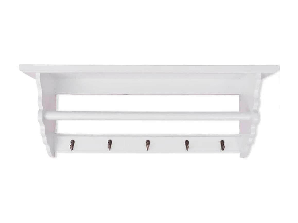 Porte-manteau PFDM blanc style baroque