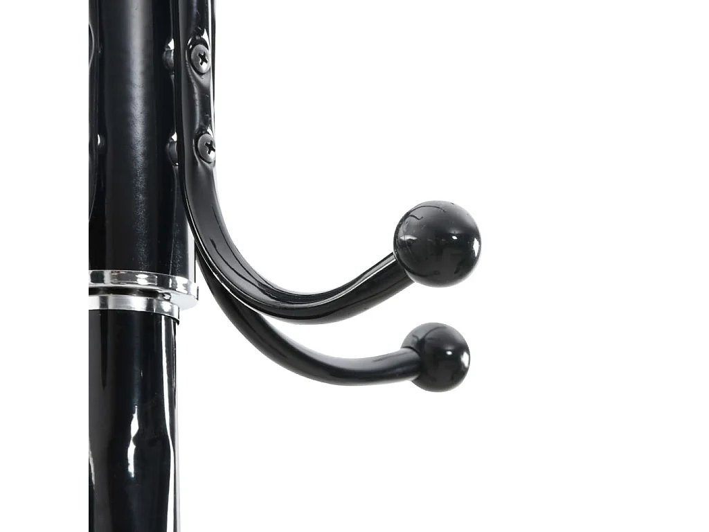 Porte-manteau avec porte-parapluie noir fer enduit de poudre