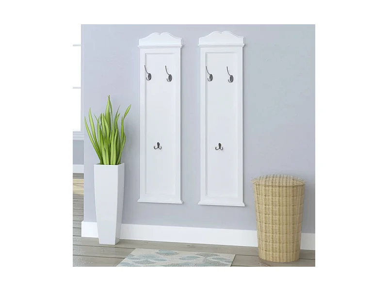 Portemanteaux 2 pcs Blanc
