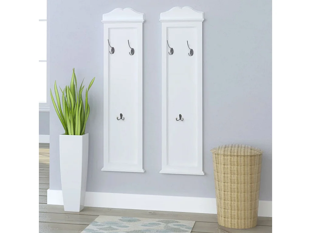 Portemanteaux 2 pcs Blanc